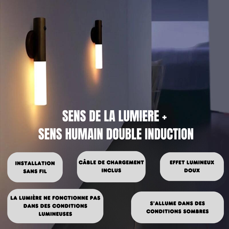 Veilleuse Bois LED à Capteur