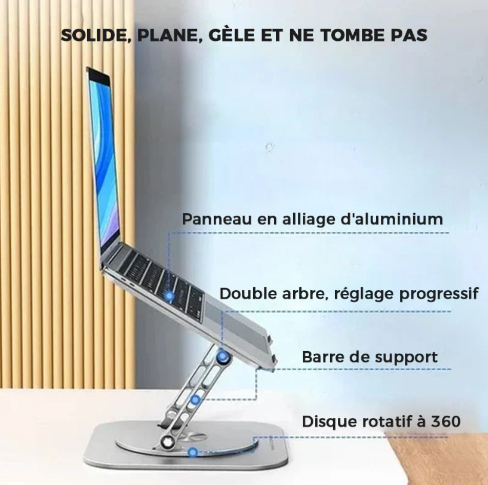 Support pour Ordinateur Portable & Tablette en Alliage d'aluminium